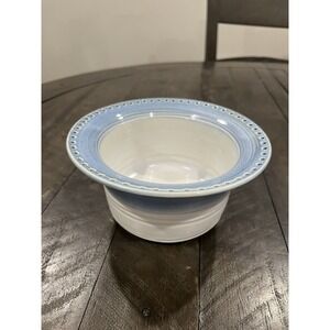 Pam Snyder Art Pottery Bowl Pierced Blue White West Virginia‎ Signed